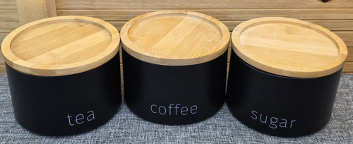 Tea coffee sugar - tea, canisters