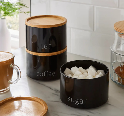 3pc storage canister set - 3pc, black