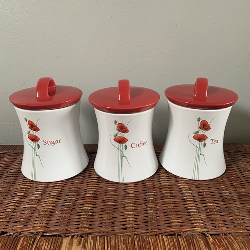 Poppy design storage - poppy, jars