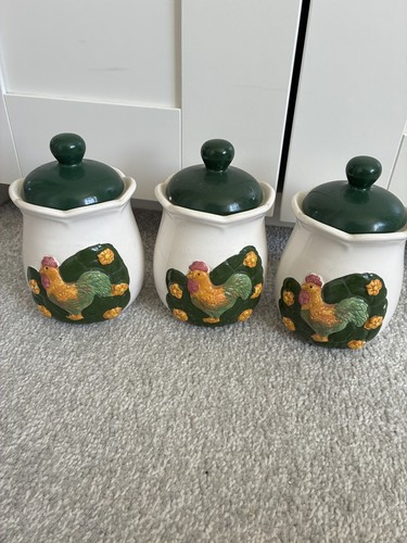 Vintage chicken storage jars - vintage,