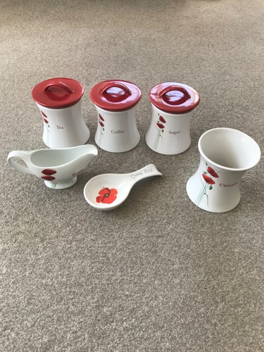 Dunelm poppy canisters tea - dunelm,
