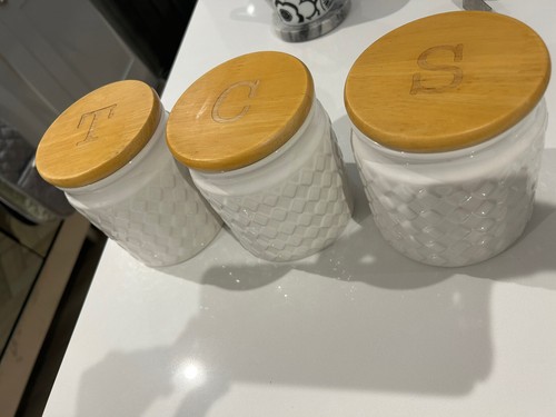 Tea coffee sugar canisters - coffee,